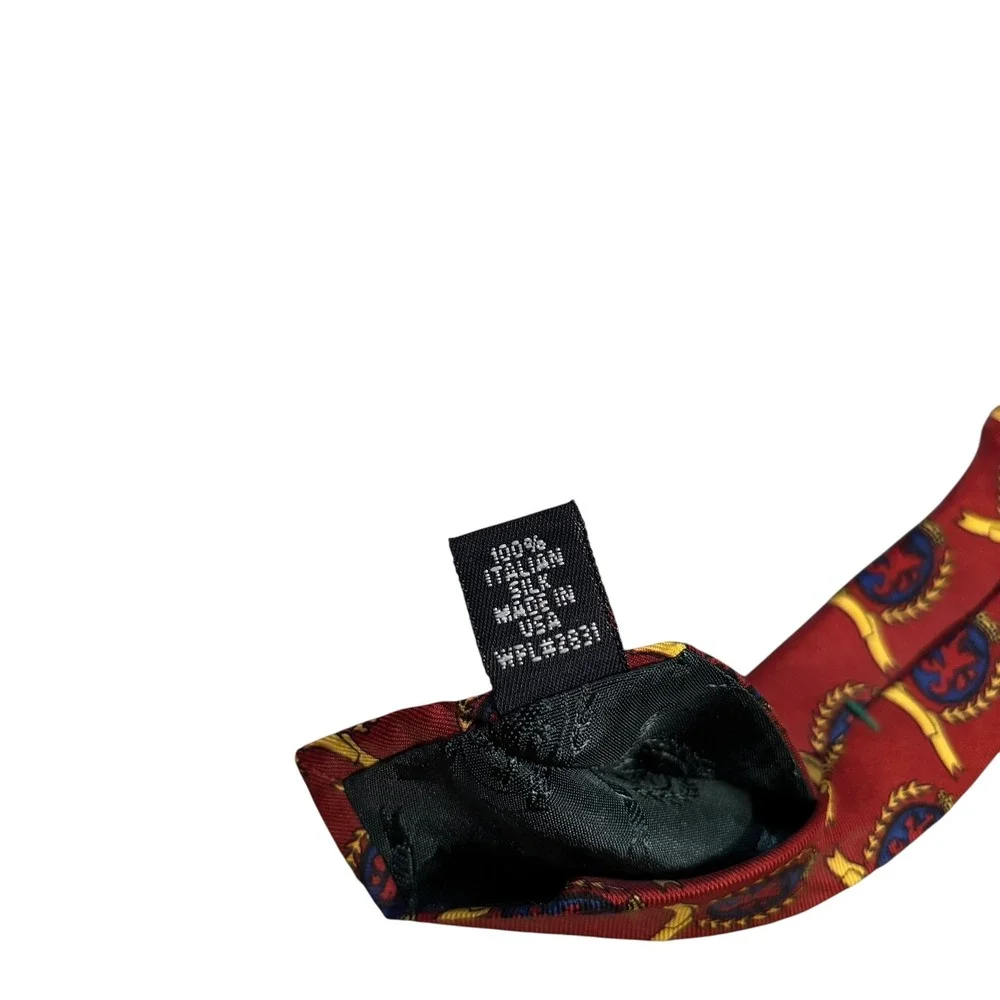 Tommy Hilfiger Tie Italian Silk‎ Nautical American Flag Anchor Navy Stripes